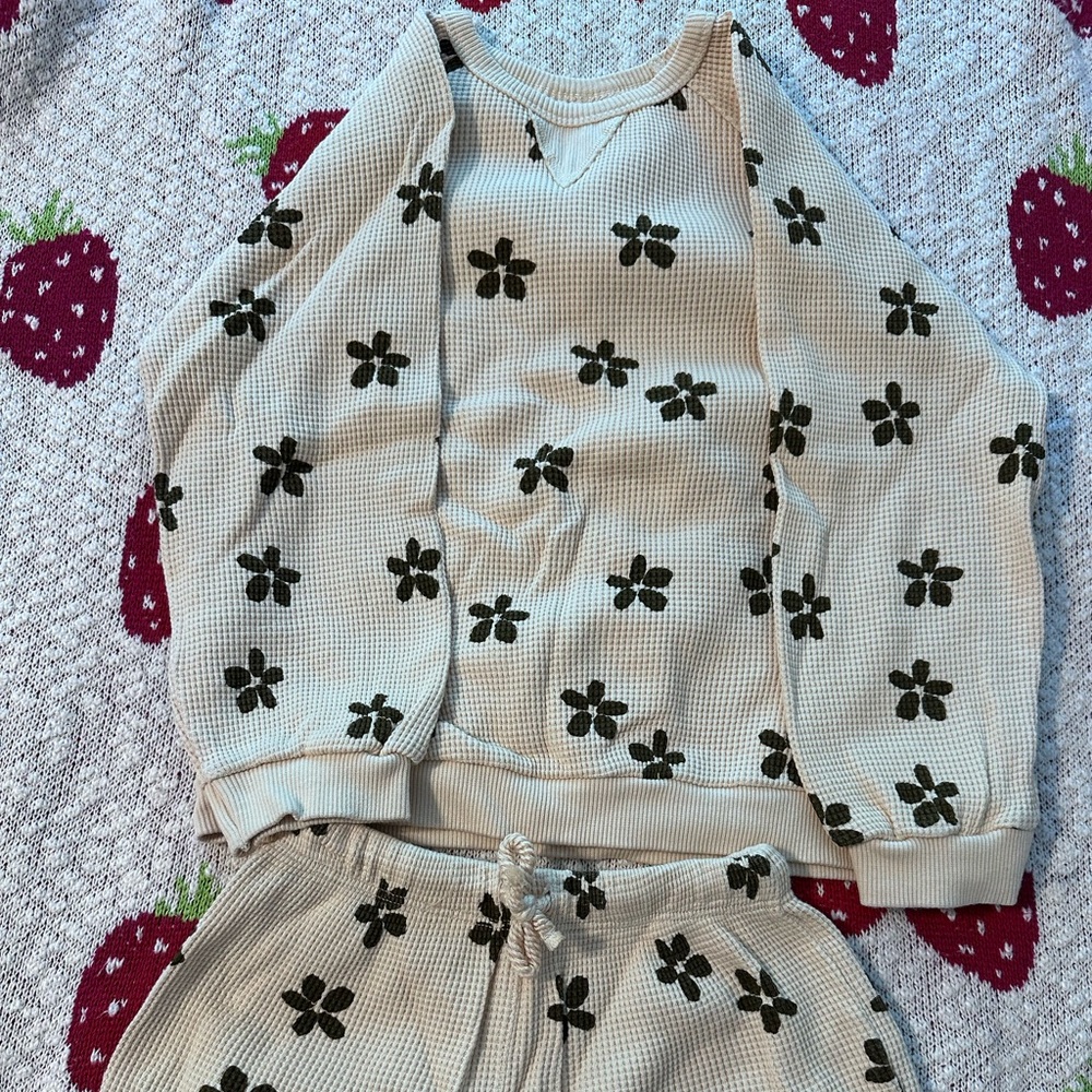 Zara Waffle Floral Set